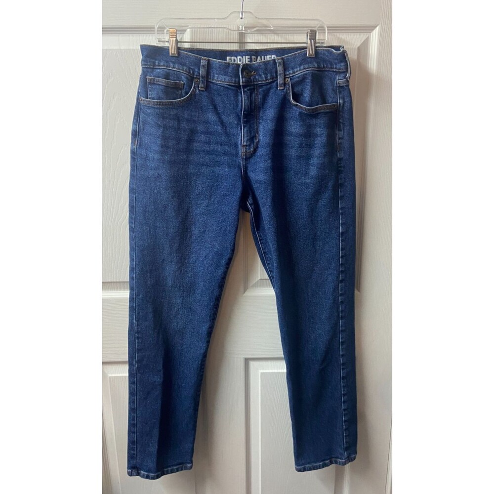 Eddie Bauer jeans Authentic Mid Rise Relaxed Straight Leg 5 Pocket Womens 10